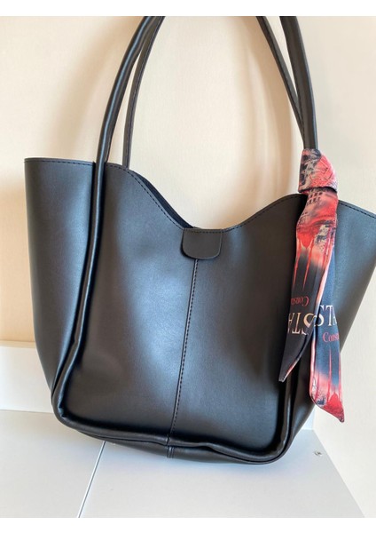 Fular Detaylı Yavrulu Kullanışlı Şık Kadın Omuz Çantası modelleri