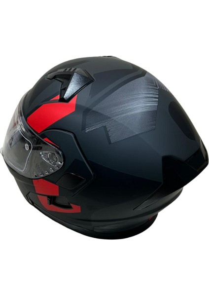 Jk Kask Çene Açılır Mat Siyah Kırmızı M fırsatları