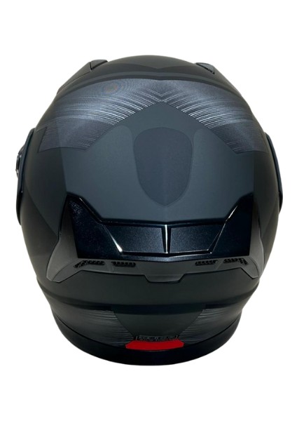 Jk Kask Çene Açılır Mat Siyah Kırmızı M indirimleri