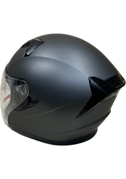 Jk Kask Yarım Çenesiz Mat Gri L fırsatları