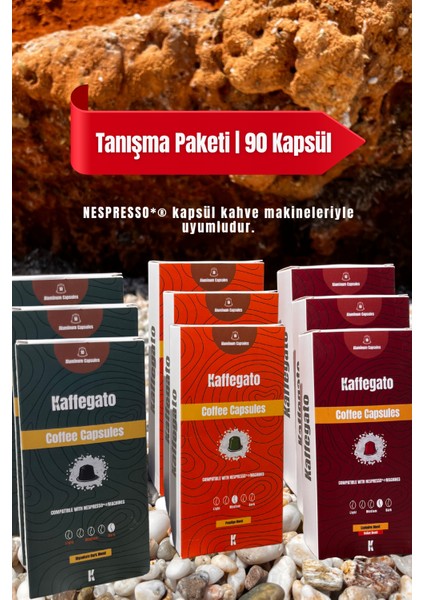 Kahve Kapsülü 9'lu Tanışma Paketi (90 Adet)
