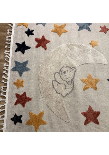 Kids Ayı desenli Antibakteriyel & Kolay Temizlenebilir Çocuk Halısı