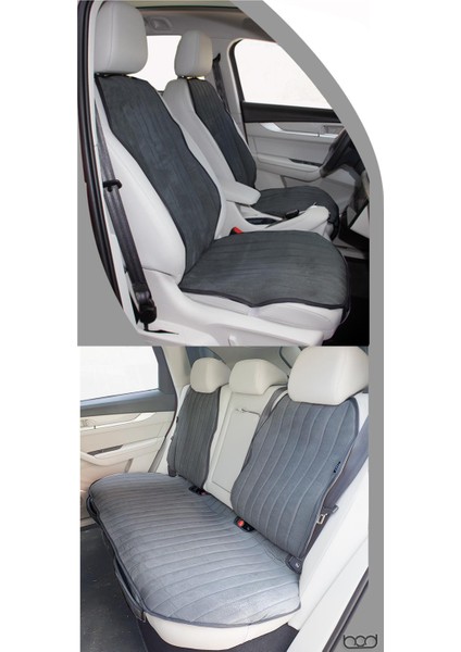 Tesla Model Y Juniper Tay Tüyü Cepli Koltuk Koruyucu Kılıf Iyon Serisi Füme 2025-SONRASI