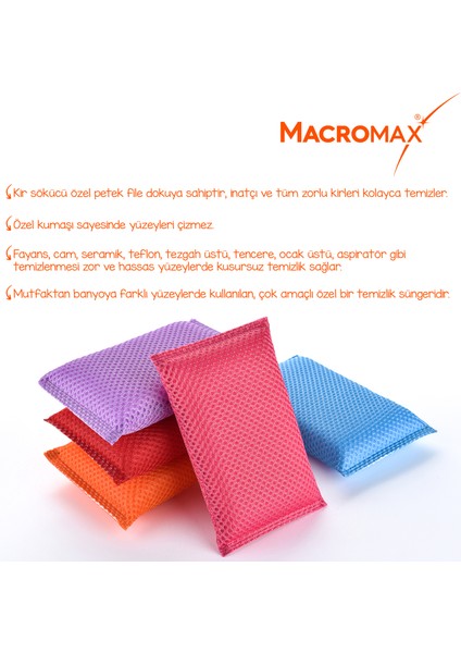 Magico Bulaşık Süngeri 2'li Paket, Petek Dokulu Çizmez Kir Sökücü Sünger modelleri