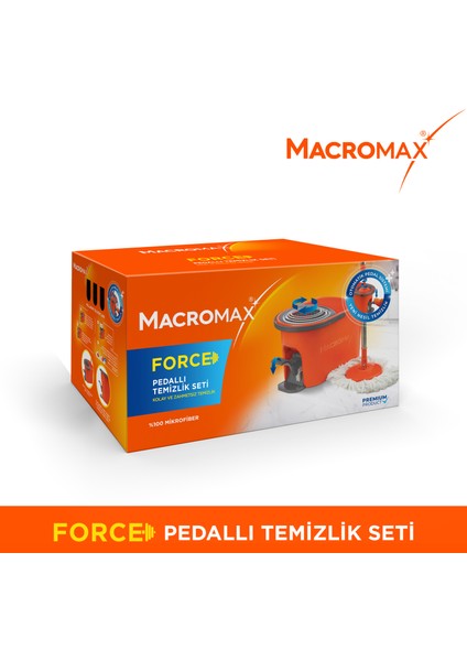 Garantili Force Pedallı Otomatik Temizlik Seti 16 Litre %100 Mikrofiber