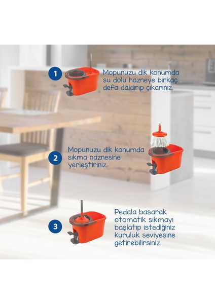 Garantili Force Pedallı Otomatik Temizlik Seti 16 Litre %100 Mikrofiber fiyatları