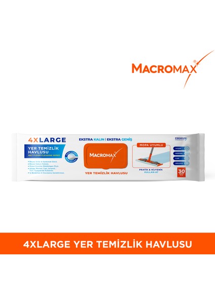 Mac 4xl Yer Temiz. Havlusu Beyaz Sabun Koku-30 Ad