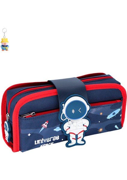 Büyük Kapasiteli Ayrılabilir Kalem Çantası Karikatür Çocuk Oxford Kumaş Kırtasiye Çantası Iki Bir Arada Çok Fonksiyonlu Kalem (Yurt Dışından)