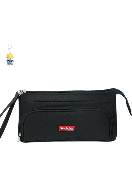 Kalem Çantası Büyük Kapasiteli Basit Taşınabilir Kırtasiye Çantası Kırtasiye Çantası Oxford Leke Dayanıklı Öğrenci Kalem Çantası (Yurt Dışından)