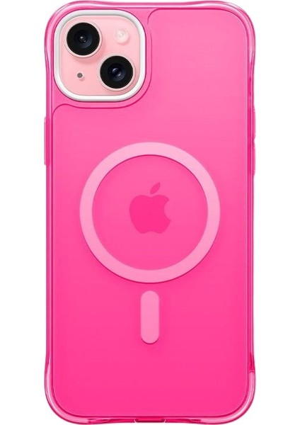Ciel by CYRILL iPhone 15 ile Uyumlu Kılıf Ultra Sheer Mag MagSafe özellikli Hot Pink - ACS06829