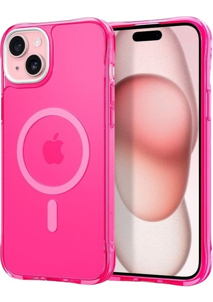 Ciel by CYRILL iPhone 15 ile Uyumlu Kılıf Ultra Sheer Mag MagSafe özellikli Hot Pink - ACS06829 modelleri