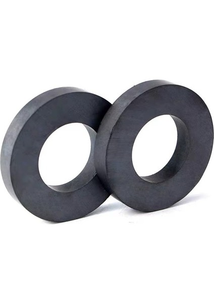 2 Adet Ferrit Mıknatıs, 80MM x D40MM x 15MM Güçlü Ferrit Kömür Seramik Halka Mıknatıs