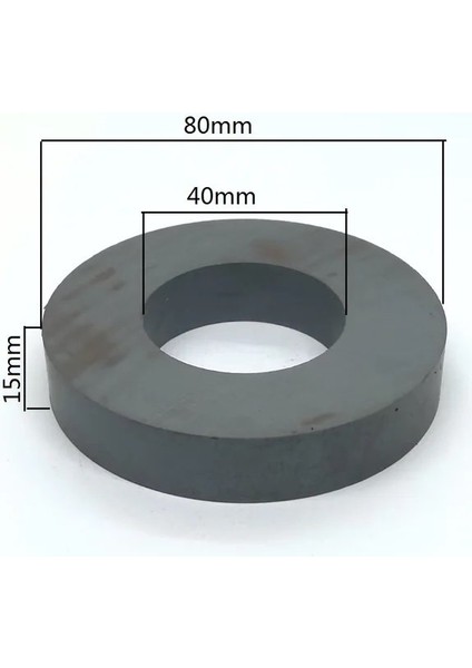 2 Adet Ferrit Mıknatıs, 80MM x D40MM x 15MM Güçlü Ferrit Kömür Seramik Halka Mıknatıs fiyatları