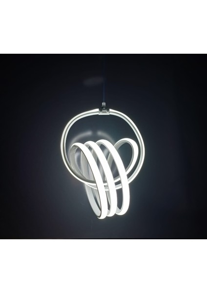 Gümüş Modern Sarkıt LED Avize