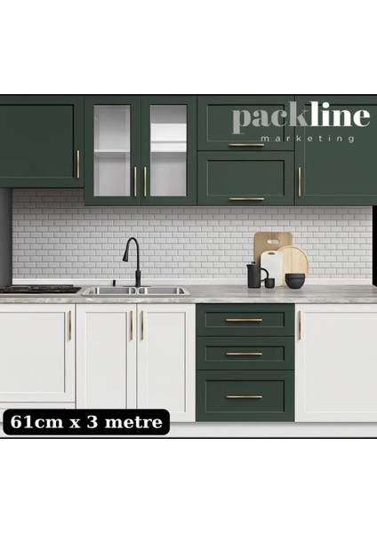 Mat Yeşil Dolap Kaplama Folyosu Kendinden Yapışkanlı 61CM x 3 Metre fiyatları