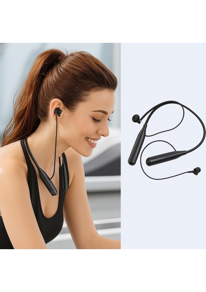 Sporcu Bluetooth Kulaklık 100 Saat Şarj Kapasiteli LCD Şarj Göstergeli Boyun Bantlı Kulaklık