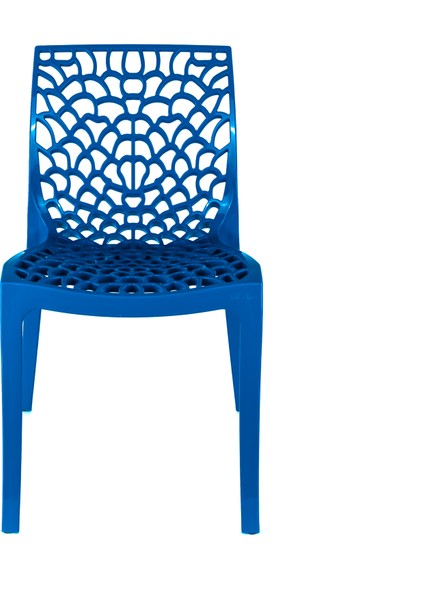 Mercan - Bahçe Mutfak Balkon Veranda Teras Kafe Restoran Düğün Sandalye 8'li Set - MAVİ modelleri