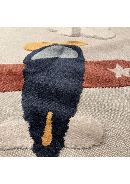 Kids Helikopter desenli Antibakteriyel & Kolay Temizlenebilir Çocuk Halısı fiyatları