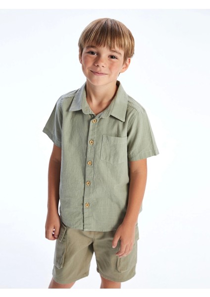 Lcw Kids Yeşil Basic Cepli Erkek Çocuk Poplin Gömlek fiyatları