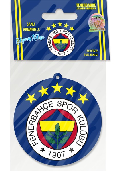 Fenerbahçe Resmi Lisanslı Asma Oto Kokusu 5 Yıldızlı Arma ( Okyanus Kokusu )