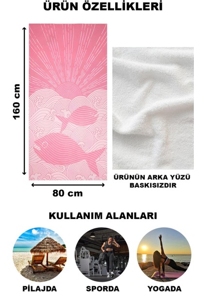 Modern Desenli Dijital Baskı Plaj Deniz Havlusu Peştamal 80X160 cm BRS005 fırsatları