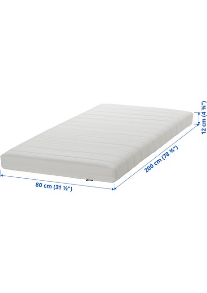 Åfjäll Yatak 80 x 200 cm Beyaz Tek Kişilik Orta Sert Süngerli Kılıflı indirimleri