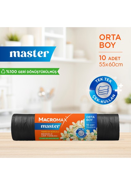 Master Büzgülü Vanilya Kokulu Çöp Torbası Orta Boy 10'lu fiyatları