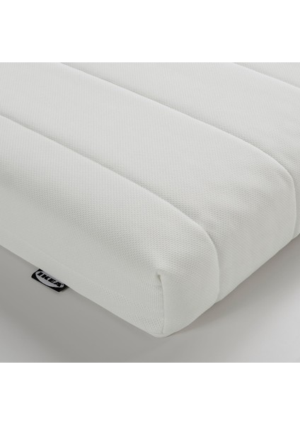 Åfjäll Yatak 80 x 200 cm Beyaz Tek Kişilik Orta Sert Süngerli Kılıflı