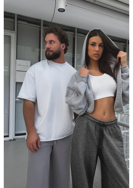 Bol Kesim Baggy Eşofman Altı Lastikli Paça Erkek Kadın Uyumlu Siyah/gri/füme modelleri