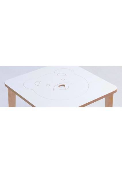 Depolama Hazneli Çocuk Aktivite Masa Sandalye Takımı - Ayıcık Figürlü - Kare Masa indirimleri