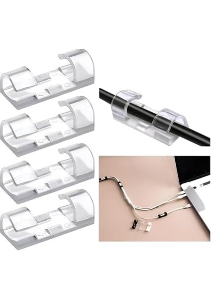 60 Adet Kablo Düzenleyici Kablo Sabitleyici Yapışkanlı Organizer Klips Seti fiyatları