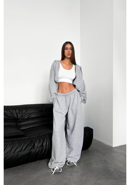 Bol Kesim Baggy Eşofman Altı Lastikli Paça Erkek Kadın Uyumlu Siyah/gri/füme fiyatları