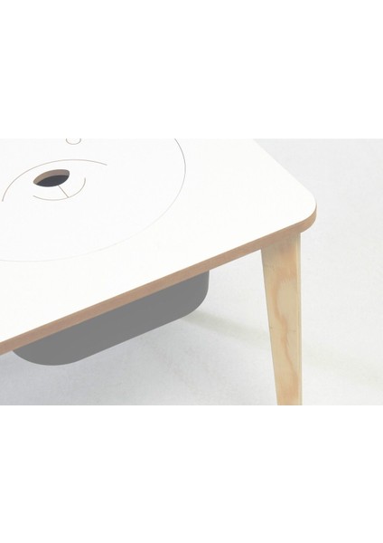 Depolama Hazneli Çocuk Aktivite Masa Sandalye Takımı - Ayıcık Figürlü - Kare Masa indirimleri