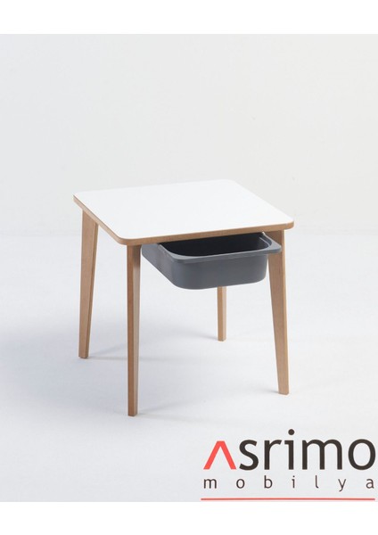 Yaz Sil Yüzeyli Çocuk Aktivite Masası - Kare - Sepetli