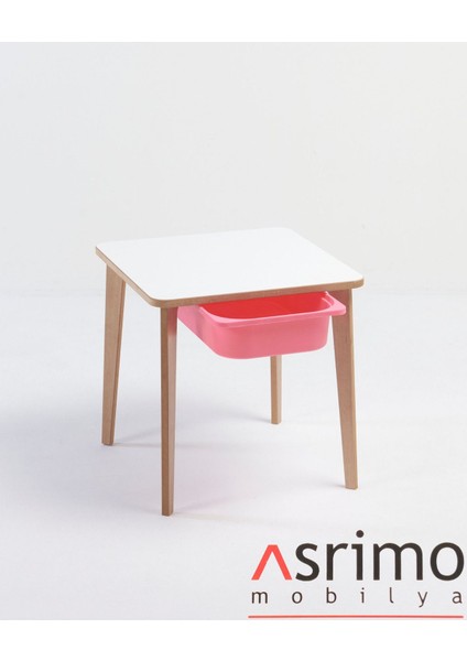 Yaz Sil Yüzeyli Çocuk Aktivite Masası - Kare - Sepetli