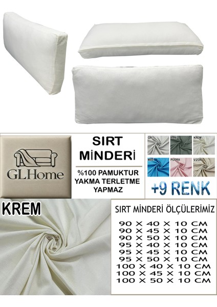 %100 Pamuk Petek 4 Adet Sırt Minderi Kılıfı