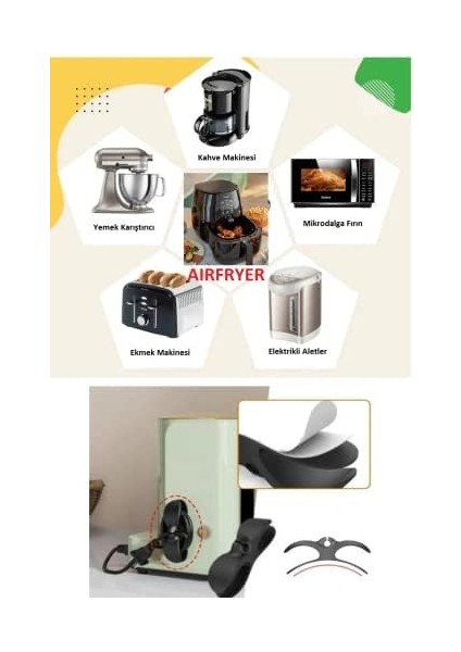 Concept Yapışkanlı Kablo Sabitleyici Düzenleyici Çok Amaçlı Kablo Tutucu Airfryer Kablo Toparlayıcı Sarma Aparatı 1 Adet fiyatları