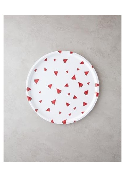 Home Watermellies Plastik Tepsi Beyaz - Kırmızı fiyatları