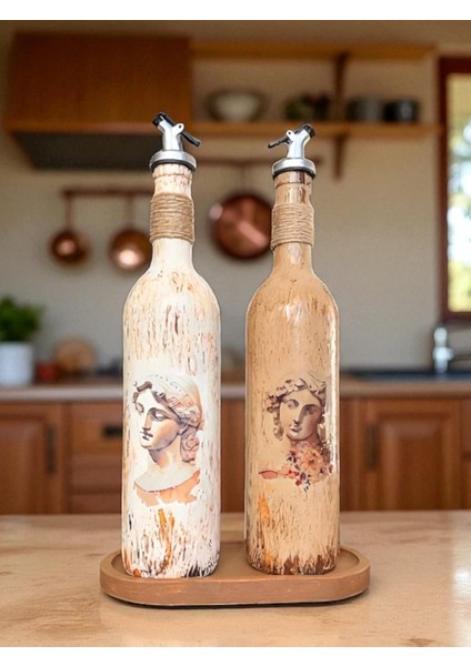 Sunum Stantlı Antik Yunan Figürlü Özel Tasarım Yağdanlık-Sirkelik Sosluk Seti Ev-Mutfak Dekoru fiyatları