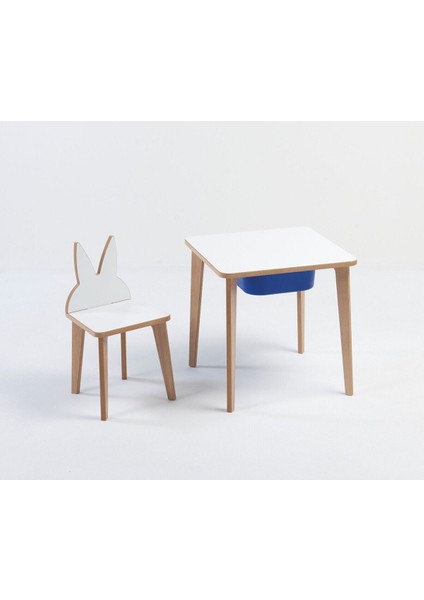 Depolama Hazneli Çocuk Aktivite Masa Sandalye Takımı - Tavşan Figürlü - Kare Masa fiyatları