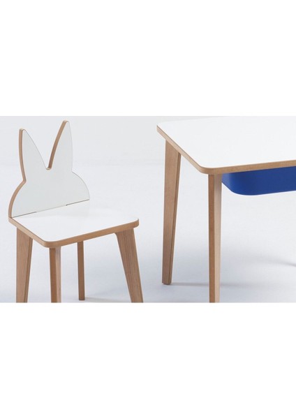 Depolama Hazneli Çocuk Aktivite Masa Sandalye Takımı - Tavşan Figürlü - Kare Masa modelleri
