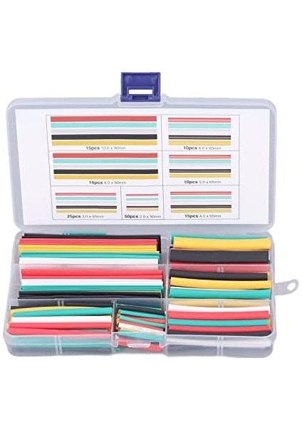 140 Adet Isıyla Daralan Makaron Kiti Isıyla Daralan Makaron Dıy Elektrik Kablosu Çeşitli Boru fiyatları