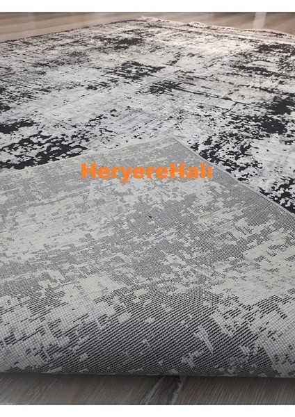 Rustic 1076 Siyah Gri 160X230 cm Saçaklı Salon Halısı fırsatları