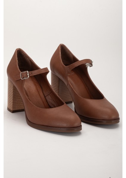 Kadın Bantlı Topuklu Ayakkabı Ceviz fiyatları