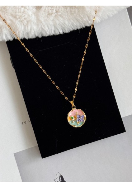 Sanat Çiçek Luxury Çelik Kolye, Gül Lale Inci Kolye fiyatları