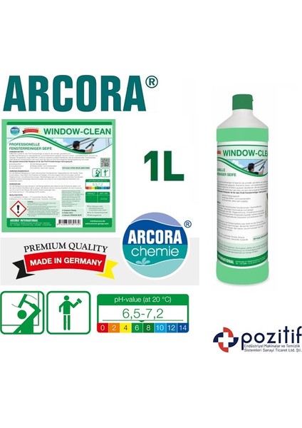 Profesyonel Ev ve Iş Yeri Cam Tem. Seti - 45CM Technolite Camçek + Peluş + Kova + Özel Cam Deterjanı