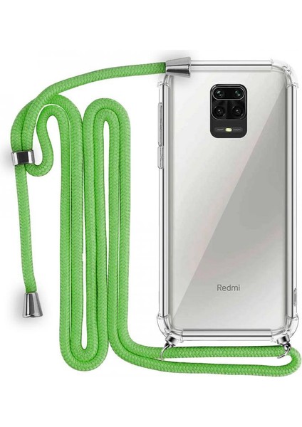 Xiaomi Redmi Note 9S Boyun Askılı Şeffaf Tank Kılıf