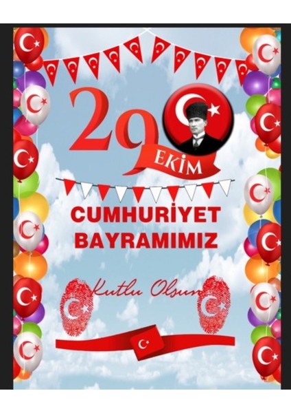 29 Ekim Cumhuriyet Bayramı Okul Pano Etkınlık Kumaş Pano