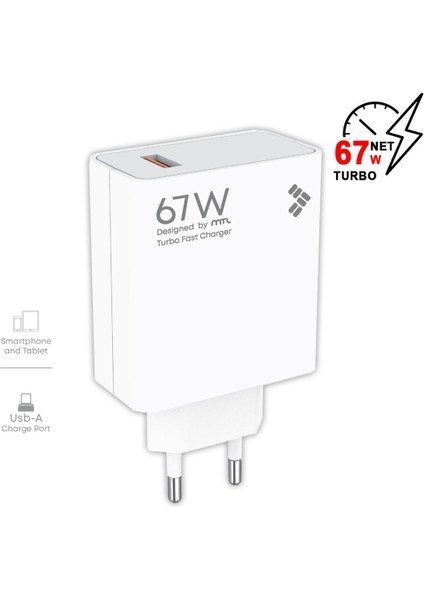 67W Turbo USB Şarj Adaptörü Qc 4.0 MT-A1764