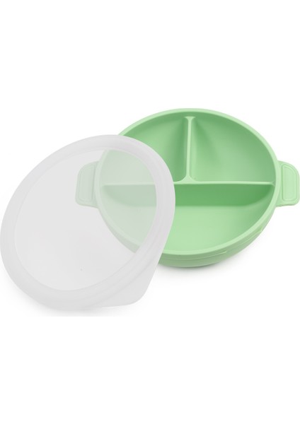 Silikon Beslenme Seti Mama Tabağı, Kase, Emzik Kılıfı, Pipet, Önlük, Çatal-kaşık, Bardak / Yeşil fiyatları